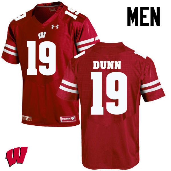 Wisconsin Badgers Men's #19 Bobby Dunn NCAA Under Armour Authentic Red College Stitched Football Jersey CH40G77BA